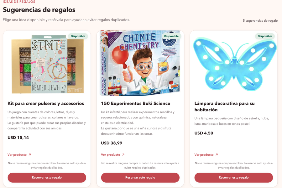 LinGift - Ideas de Regalo Demo